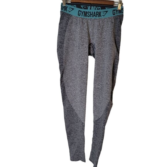 Gymshark Dry Workout Leggings Size Medium Women's Gray Heathered Full Length - Picture 2 of 5